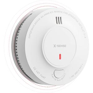 X-Sense Wireless Interconnected Smoke Detector Fire Alarm with Over 820 ft Transmission Range, SD19-W, 1-Pack