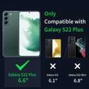 OWKEY Magnetic for Samsung Galaxy S22+ Plus Phone Case with Adjustable Stand, Galaxy S22+ Plus Case [Shockproof Military Grade Drop Protection] Translucent Matte Back Samsung S22 Plus Case, Black