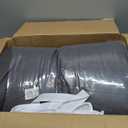 L LOVSOUL Goose Feather Down Fiber Comforter California King Size, 100% Organic Cotton Fabric Duvet Insert,1200TC,750+Fill Power, Hotel Collection, All Season Grey Bedding Comforters with 8 Tabs