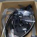 ZMISHIBO Low Profile Ceiling Fans with Lights and Remote, 20 Inch Flush Mount Ceiling Fan with Light, 3000K-6000K Dimmable Fandelier LED Fan Light, 6 Wind Speeds Black Ceiling Fans for Bedroom