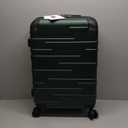 Coolife Luggage Suitcase Carry-on Hardside Travel Luggage TSA Lock Spinner Telescopic Handle (M(24in), dark green)