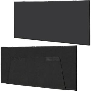 Modern Household Innovations Under Desk Privacy Panel 47 in. Wide Modesty Panel for Desk - 17 in. Tall Desk Skirt for Office Desk with Cable Management Net Perfect for 48 in. Work Station (Black)