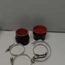 Straight ID 3 to 3.5 inch Black Silicone Reducer Coupler with 2 T-Bolt Clamps 4 Layers of Polyester Reinforcement Suitable High Level Turbo Pipe