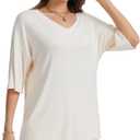 SALNIER Womens Lounge Set 2 Piece Summer Outfit Oversized (Beige, L)