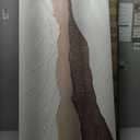 Modern Abstract Wall Art Textured Beige and Brown Canvas 24x48 inch Layered Terrain Painting for Living Room Bedroom Decor