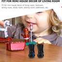 BESTonZON 12 Pairs Mini Santa Claus Shoes Boots, Mini Boots Doll House Black Boots Doll Christmas Decorations Dolls Mini Shoes Toys Miniature Xmas Boots Decorations Children Mini Shoes Toy