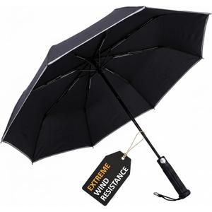 Uzi Tactical Self Defense Umbrella Windproof Unbreakable Fiberglass with Carbide Tip - Lightweight, Large, Portable, Travel Umbrella for Men & Women Combat-Ready for Rain, Snow & Wind, 44 Inch