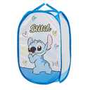 Cute Laundry Basket, Mesh Pop Up Hamper with Carry Handles, Large Capacity Collapsible Storage for Room, Dorm | Travel & Camping (Blue)