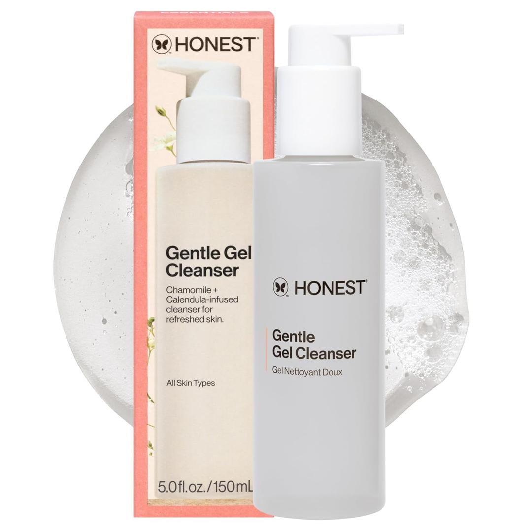 Honest Beauty Gentle Gel Daily Face Cleanser, Calms, Refreshes, Hydrates, Vegan Safe for Sensitive Skin, 5 fl oz, Period After Opening: 12 Months