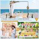 Balloon Arch Stand, 8.2FT Square Wedding Arch Frame, Metal Black Heavy Duty Backdrop Adjustable Stand, Extra 2 Clamps Change Over The Table Rod Stand for Baby Shower Party Decoration, Garden Trellis