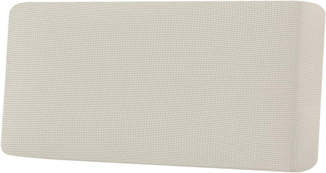 H.VERSAILTEX Super Stretch Individual Seat Cushion Covers Sofa Covers Couch Cushion Covers Slipcover Sets Thick Jacquard Textured Twill Fabric (1 Piece Sofa Cushion Cover, Natural)
