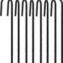 ERYTLLY 12In Rebar Stakes J Hook Heavy Duty Galvanized Metal Stakes for Ground Barrel Soil Tent Swing Set Anchors Fence Stakes Curved Steel Plant Support Garden Stakes with Hooks12in 8pk