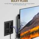 in Wall Cable Management Kit for TV, Recessed Outlet for Low Voltage Cables, TV Cable Hider Wall Kit, Cord Hider for Wall Mount TV, Wall Cable Management Box for Home & Office, Black
