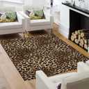 Aukib Leopard Rug 3x5 Sexy Modern Print Small Area Rug Washable Kitchen Rugs Non-Slip Carpet for Dining Room,Dormitory Decoration