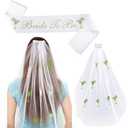 XunYee Margarita Bachelorette Decorations Bride to Be Sash and Veil Margs and Matrimony Party Gift for Bridal Shower Wedding Mexican Party Supply