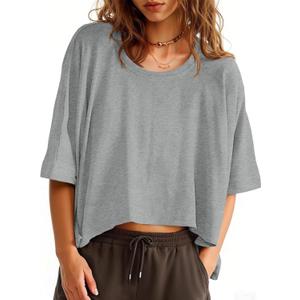 Tankaneo Womens Oversized T-Shirts Cropped Summer Casual Short Sleeve Loose Fit Tee Tops (X-Large) Tankaneo Womens Oversized T-Shirts Cropped Summer Casual Short Sleeve Loose Fit Tee Tops (X-Large)