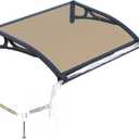 Awning for Door Entrance,40x40 Inch Awnings for Doors with Drainage Sink,Window Canopy Exterior with Aluminum Alloy Bracket,Solid Polycarbonate Cover,UV,Rain,Snow Protection for House,Porch,Patio,Deck