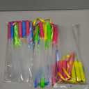 SHQDD 38 PCS Glow Sticks Bulk, Glow Fiber Optic Sticks, LED Light Wands, Glow in The Dark Party Supplies, Fiber Optic Wands for Weddings, Flashing LED Party Favors, Colorful Light Sticks