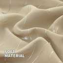 BGment Room Darkening Curtains 95 Inches Long, Grommet Thermal Insulated Blackout Curtains with Wave Line and Dots Printed for Bedroom, 2 Panels, Each 52 x 95 Inch, Beige