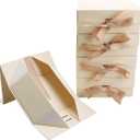 Light yellow Gift Boxes Small-8.7x6.5x3.5 Inches with Ribbon Foldable Boxes Set of 5 Glossy Finish Magnetic Gift Boxes for Luxury Presentations and Groomsmen Proposal