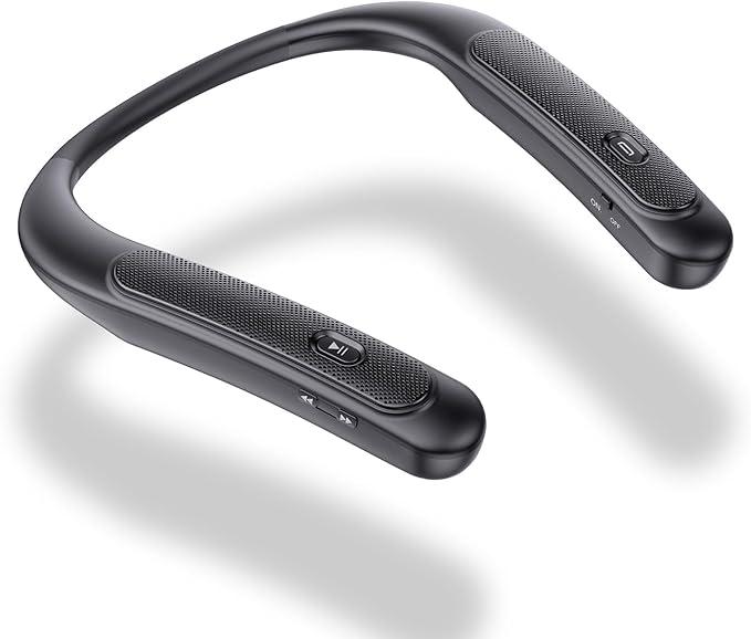 Gardway Neckband Bluetooth Speaker, Wireless Wearable Speaker w/lightest 78g Weight, HandsFree Calling, 12 Hrs Playtime, Portable Speakers w/Builtin Mic for Home, Office and Outdoors