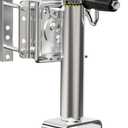 YOMILINK 1500 lbs Trailer Jack with Dual Wheel, Heavy Duty Swivel Boat Jack, 12" Lift, Bolt-on Tongue Trailer Jacks for RV Boat Trailers, Silver