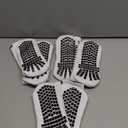 Lux Dual Grip Socks - Soccer Grip Socks for Men and Women. GripArray Performance & Comfort (Large, White (3 Packs))
