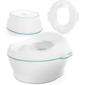 Frida Baby 3-in-1 Grow-With-Me Toddler Potty Training Toilet, Toddler Potty, Toilet Topper Training Seat and Step Stool, Easy-to-Clean Potty Training System