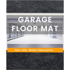 SAVUK Garage Floor Mat Pad Carpet Oill Spill Mat Under Car Motorcycle Backing Layer TPR Protects Shop Floor from Spills Drips Splashes Stains Waterproof Durable Reusable Washable (74" X 72")