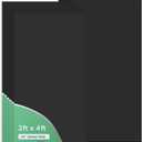 Smooth Black Drop Ceiling Tile 2ft x 4ft, PVC Ceiling Panel 24x48in Waterproof, Washable and Fire-Rated - High-Grade PVC to Prevent Breakage-Cover 80 Sq. Ft-Package of 10 Tiles, 2x4