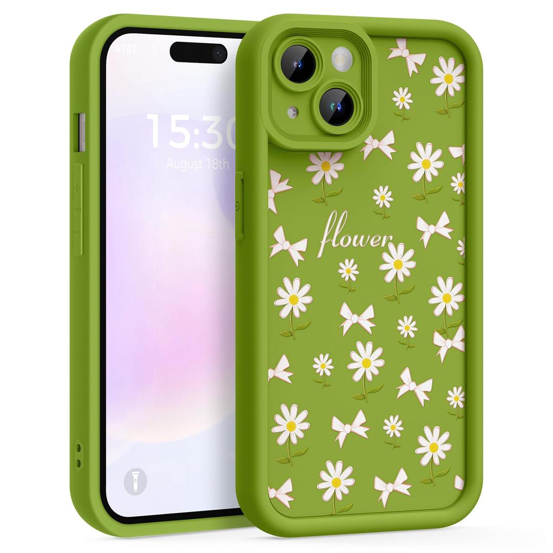 FUXICASE Case for iPhone 14, Silicone Shockproof Cover Women