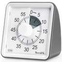 Secura 60-Minute Visual Countdown Timer for Kids & Adults, Classroom Time Management Tool (Gray & Pink dial)