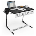 Table-Mate TV Tray Table | Portable Desk Folding Dinner Tray, Couch Table Trays for Eating Snack Food, Portable Laptop Desk, Bed Trays for Eating | Adjustable TV Trays with 3 Angles and Cup Holder