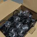 50FT Outdoor String Lights with 3 Color Lights, Dimmable G40 Globe String Lights for Outside with Remote, Waterproof Patio Lights with 25+1 Shatterproof Bulbs for Wedding Party Backyard Home Christmas (Black)