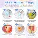 DIYGEMDOT 6 Pack DIY Paint by Numbers Kit for Adults & Beginners, Cocktail Easy Paint by Number Kits, 9.8 X 13.8 inches for Home Decor