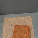 SPBL&L Modern Boho Abstract Fall Pillow Covers, 18x18, Cream Rust, 2 Count, Indoor Decor, Perfect for Bedroom, Living Room, Sofa, Bed, Home, Outdoors, Anniversary, Birthday, Gifting