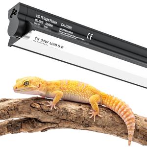 FixHaven T5 UVB 10.0 Reptile Light Fixture Combo Kit (34Inch)