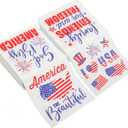 Iconikal 75-Count, 4th of July, American Flag, Disposable Dinner Paper Party Napkins, Patriotic Americana