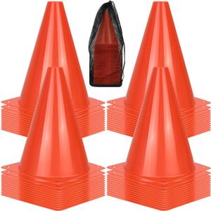 12/24/50/100pcs Soccer Cones, 7" Soccer Cones, Plastic Traffic Cones, Training Cones for Basketball Football Skating Drills Practice