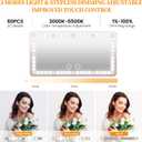 Car Sun Visor Vanity Mirror with Lights, Pink Rechargeable Car Makeup Mirror Accessories, Birthday Gifts for Women Girl, 3 Light Modes, Dimmable Touch Led Screen, Universal for Car Truck