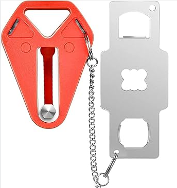 Upgrade Portable Door Lock,Hotel Door Lock Latch for Travel,Security Door Lock for Additional Safety and Privacy,Home Security Defender,Extra Lock for Traveling Home Bedroom Hotel Apartment College