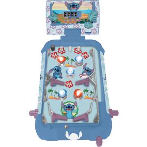 LEXiBOOK, Disney Stitch, Electronic Table Pinball, Action and Reflex Game for Children and Family, LCD Screen, Light and Sound Effects, Blue, JG610D