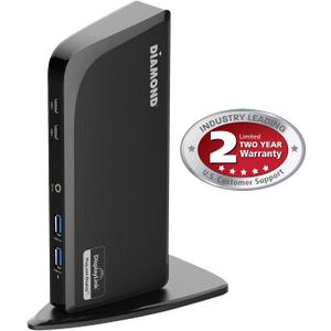 Diamond Multimedia DS3900PD Diamond Multimedia Triple Display 4K Universal Type-C Docking Station with Power Delivery (65W) for Mac and Windows Equipped Type-C/Thunderbolt 3 Laptops