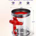 Dust Bin Compatible with Dyson SV30 SV46 SV20 V12 Detect Slim/SV18 V10 Digital Slim Vacuum Cleaner Canister Attachment Parts, Release Bin Compatible with Dyson Cordless Vacuum Part No.965272-01