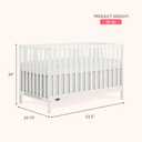 Dream On Me Synergy Wave 5-in-1 Convertible Crib in Cannoli Cream, JPMA & Greenguard Gold Certified, Converts from a Baby Crib to a Toddler Bed, Daybed, and Full-Size Bed