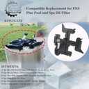 59023700 Top Manifold Assembly w/190092 Air Bleed Compatible with FNS Plus Pool and Spa DE Filter, Replacement for FNS24 FNS36 FNS48 FNS60, Part# V38-140, 25357-600-000