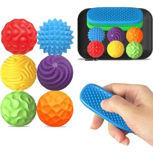 Fidget Toys Silicone Magnetic Balls & Sensory Stones, 8 PCS Stress Relief Sensory Toys for Autism ADHD Anxiety, Office Desk Toys, Stocking Stuffers for Adults Teens