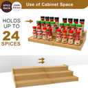 Spice Rack Organizer for Cabinet 2Pack, 3 Tier Expandable Bamboo Spice Storage, Great for Kitchen Cabinet, Cupboard,Pantry and More(Natrual) (Natural1)