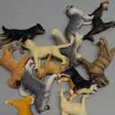 EOIVSH 12PCS Realistic Dog Figurines Toy, Plastic Puppy Figures Set, Dogs Figures Cake Toppers Birthday Gift for Kids Toddlers