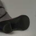 Luoika Women's Extra Wide Calf Cowboy Knee High Boots, Wide Width Cowgirl Slouchy Boots Chunky Pump Heel Plus Size Western Boot,(Grey 702), Size 10,5 